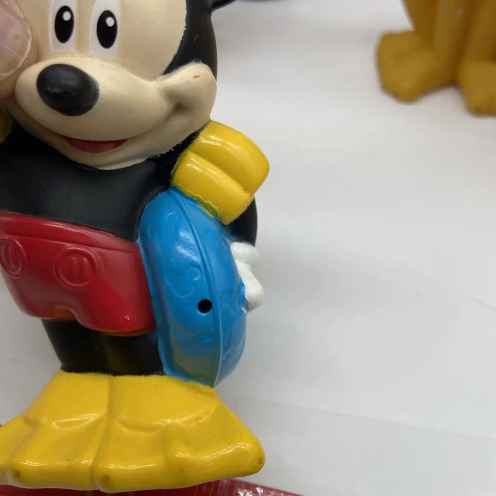 Disney Mickey Mouse Friends Rubber Bath Toy Set 8pc Mickey Minnie Donald Goofy